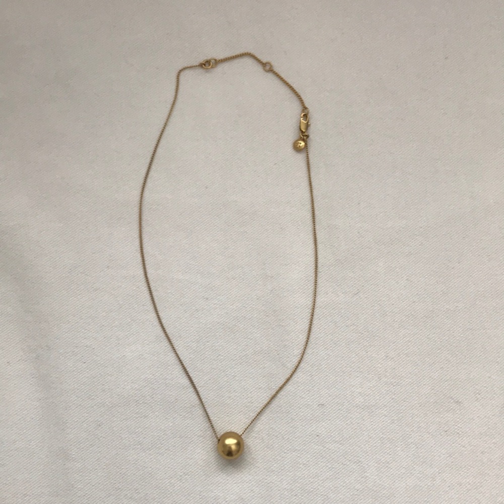 Madewell brass ball necklace